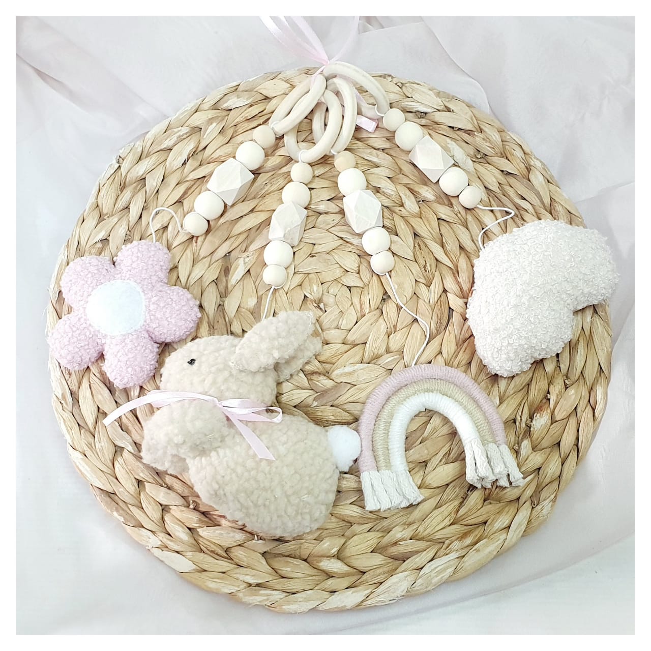 Boucle Daisy Bunny Play Gym Dangle Set