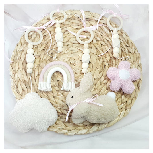 Boucle Daisy Bunny Play Gym Dangle Set