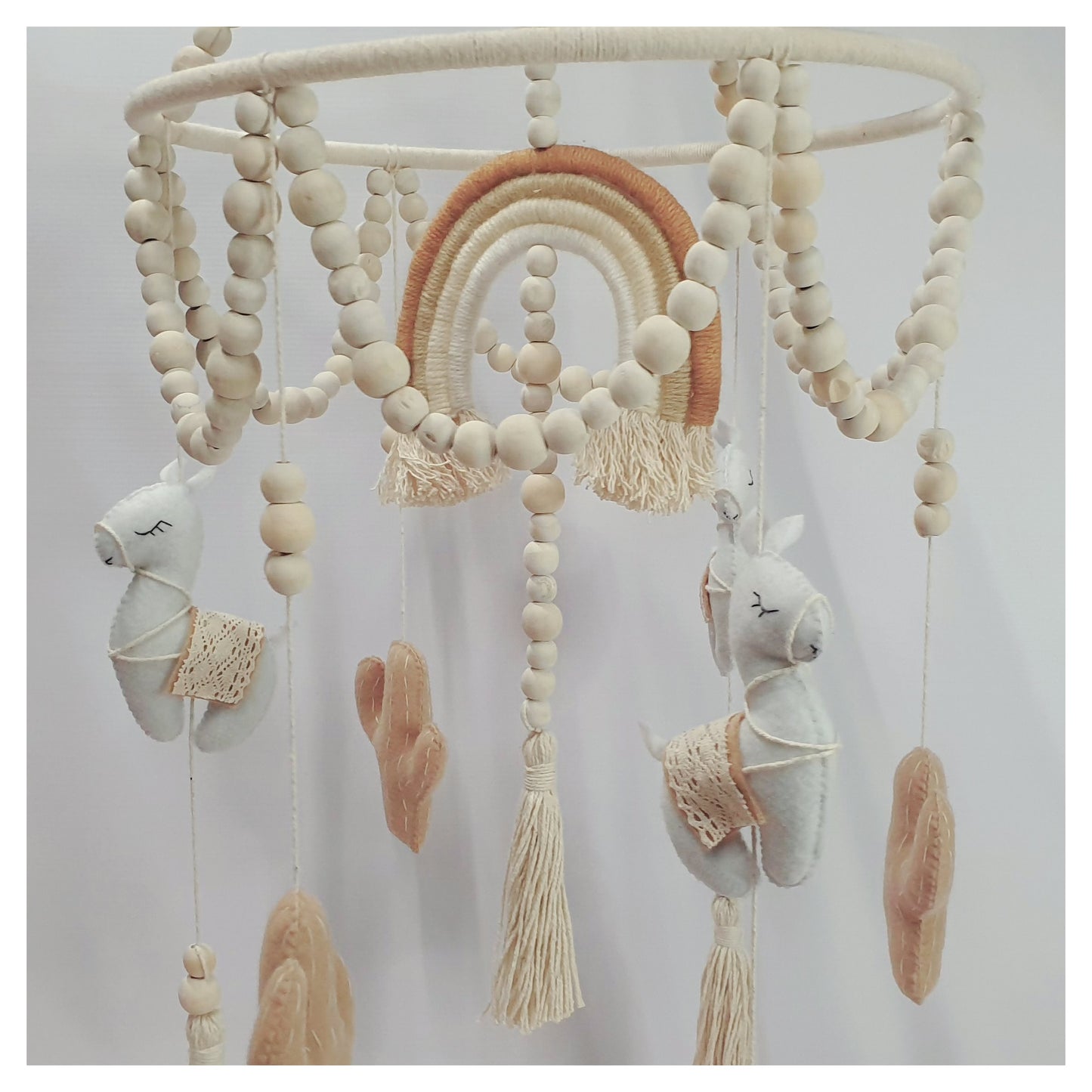 Beaded Boho Lama Mobile