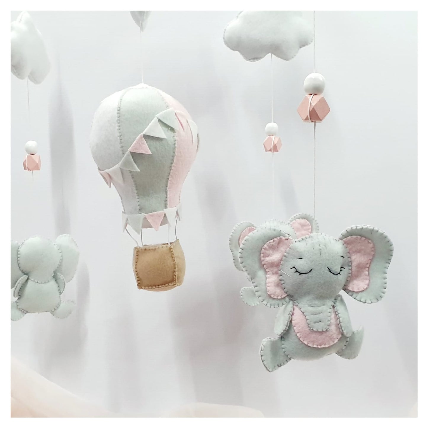 Elephant & Hot Air Balloon Mobile