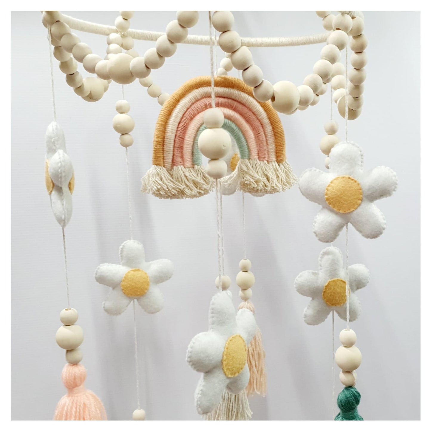Daisy Boho Beaded Mobile