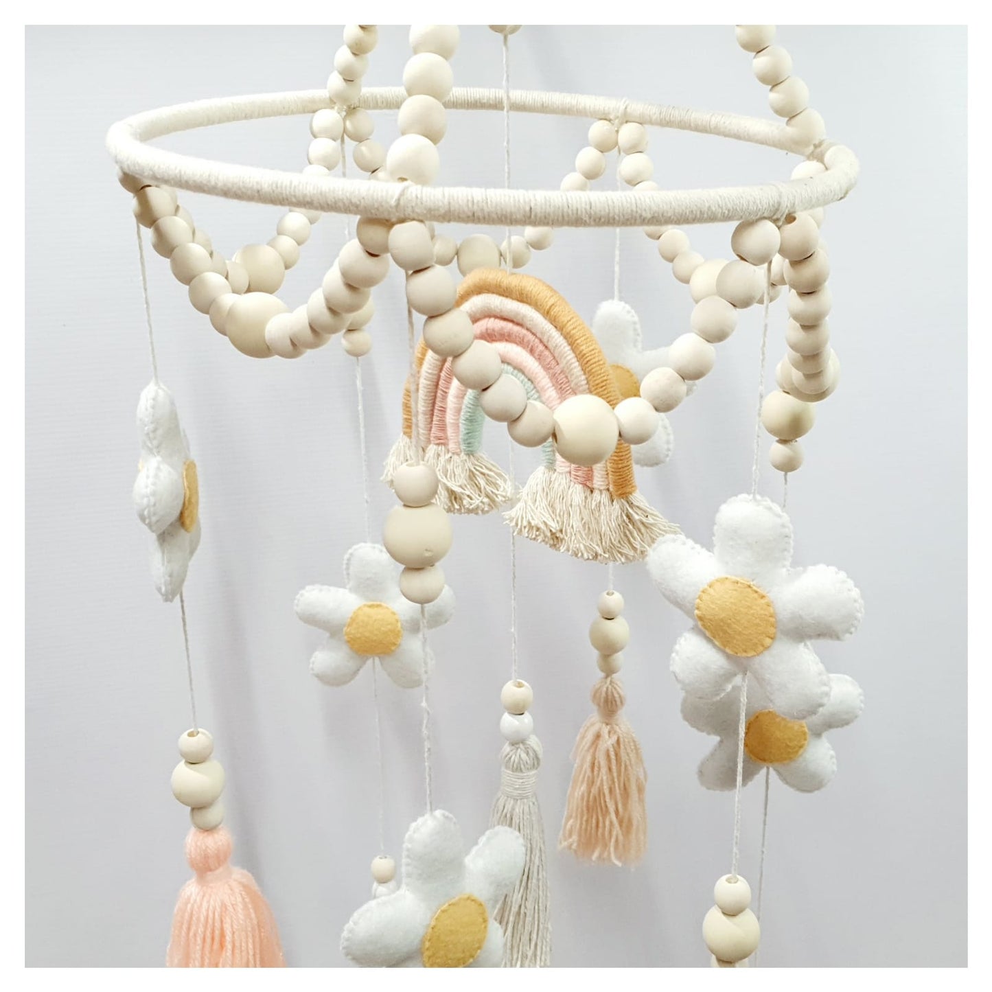 Daisy Boho Beaded Mobile