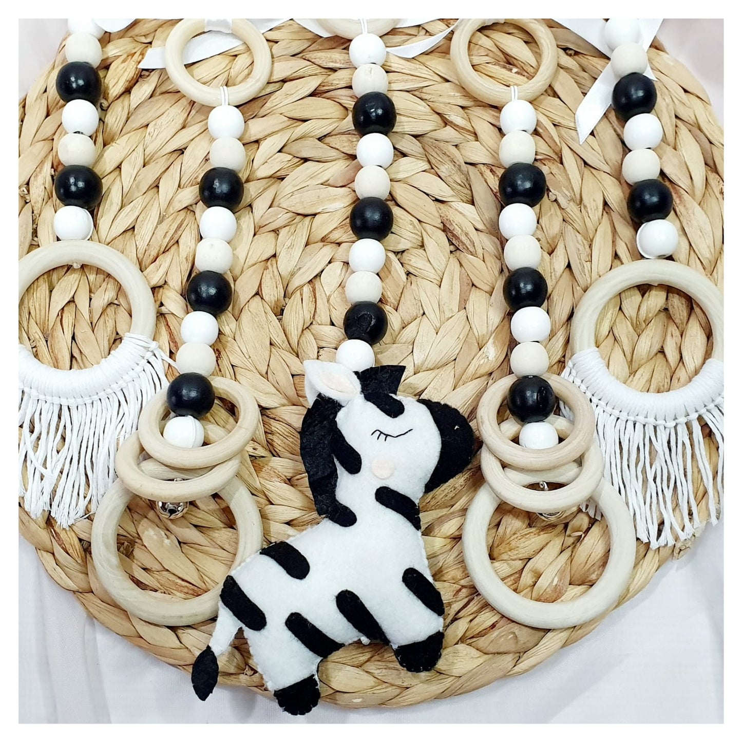 Monocrome Zebra Dangle Ste