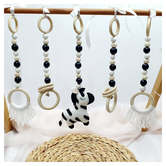 Monocrome Zebra Dangle Ste