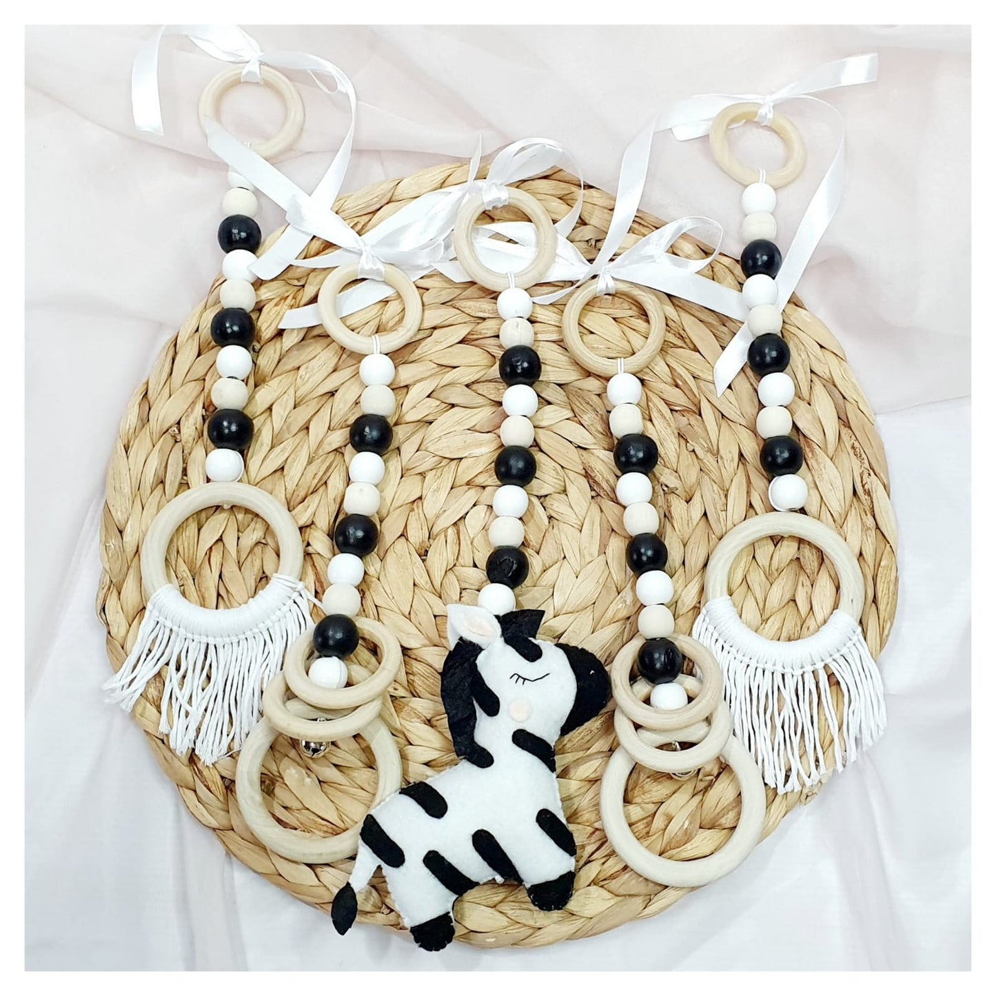 Monocrome Zebra Dangle Ste