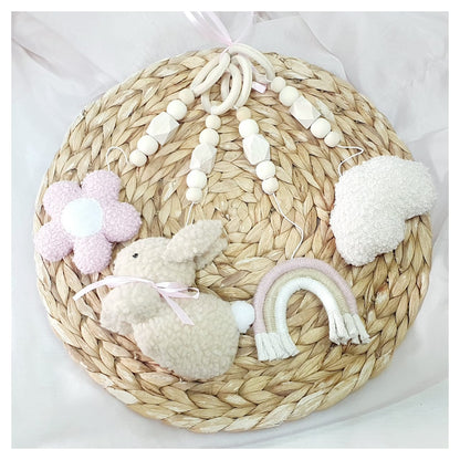 Boucle Daisy Bunny Play Gym Dangle Set